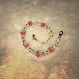 Pink stone bracelet
